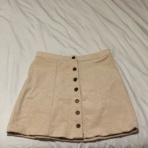 Corduroy Forever21 Button-Down Skirt